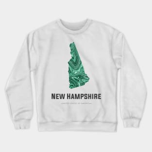 New Hampshire state map abstract green Crewneck Sweatshirt